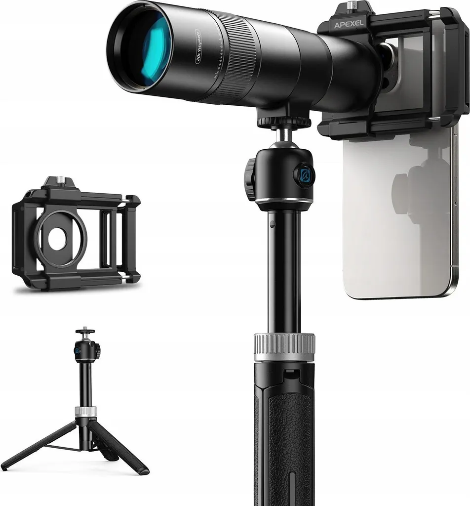 Objectif Smartphone 30x pour Photographie de Sport et Nature APEXEL