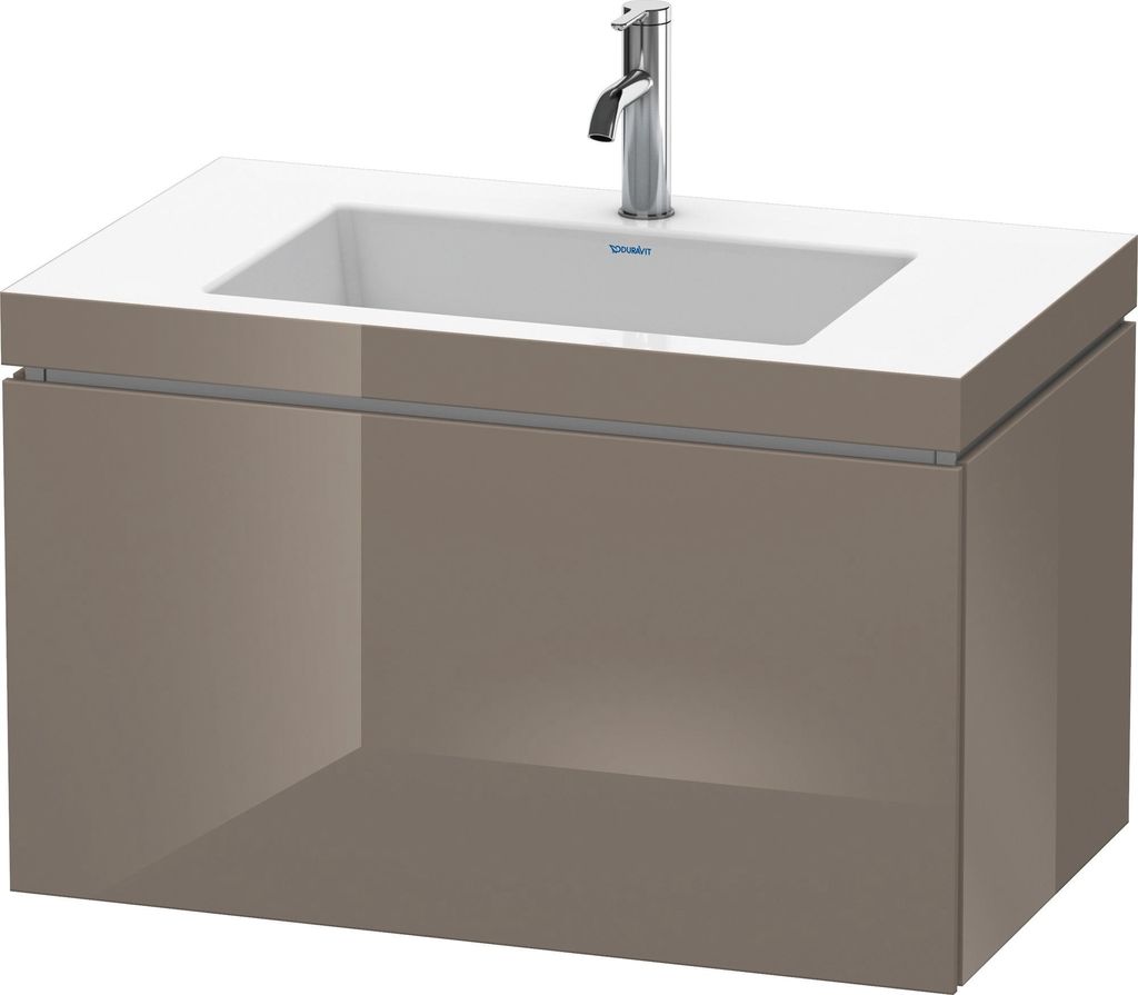 Duravit L-Cube c-bonded Set wandhängend, 1 Auszug, ohne Überlauf, 1 Hahnloch, 800x500x480mm, LC6917O8989