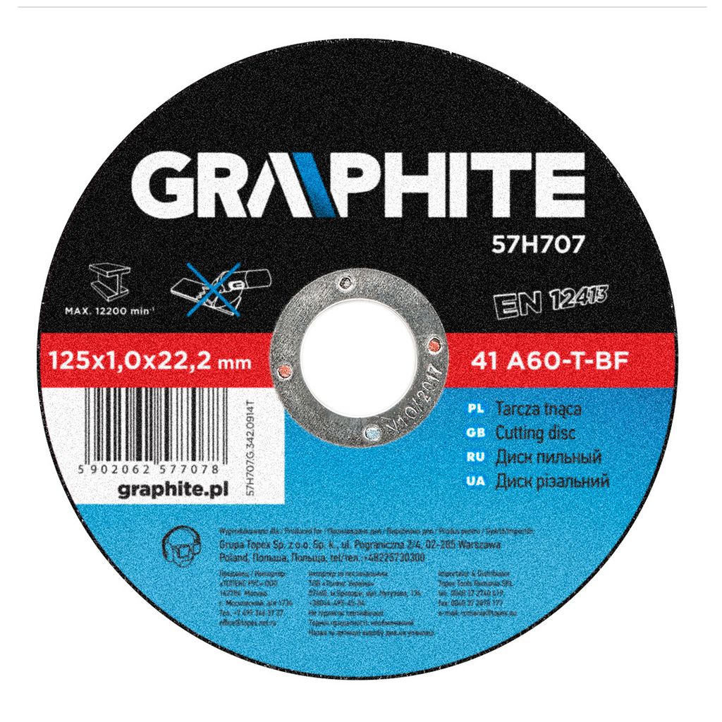 Graphite Metall Trennscheibe 125 x 1,0 x 22,2 mm