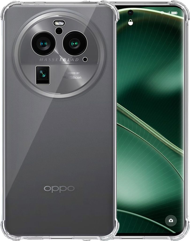 Smartphonica Telefon Fall geeignet für Oppo Find X6 Pro Transparent Shockproof - Shockproof TPU SIlicone Backcover Case mit Bumper Transparent