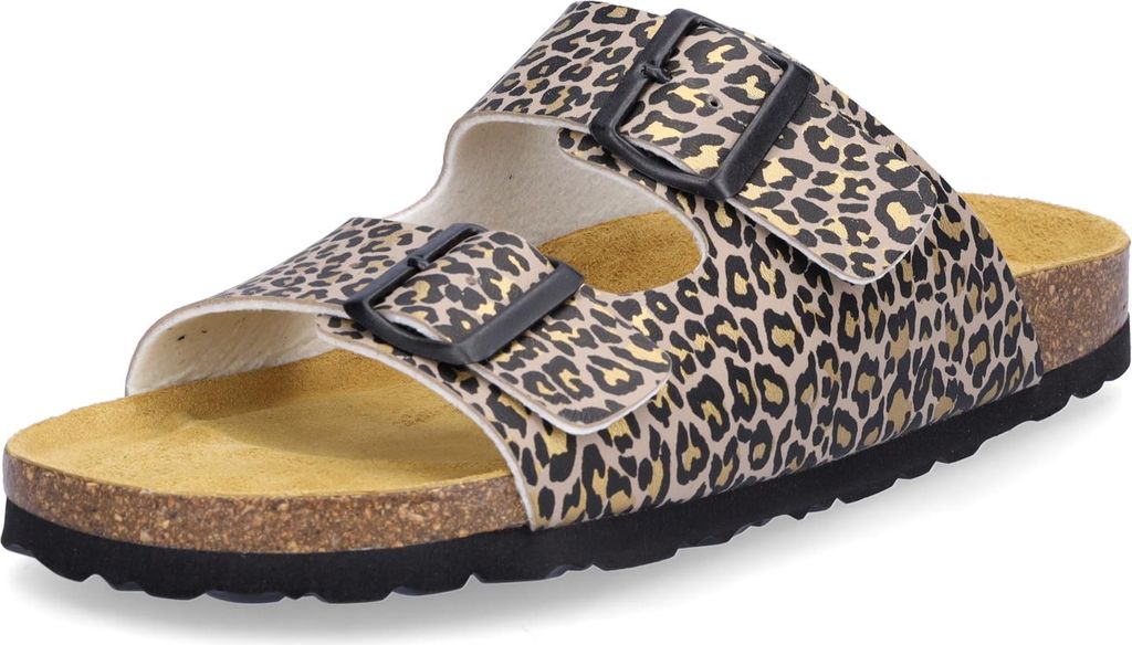 MIDS MOMO Damen Pantolette Leo mit ergonomischem Rauleder-Fußbett