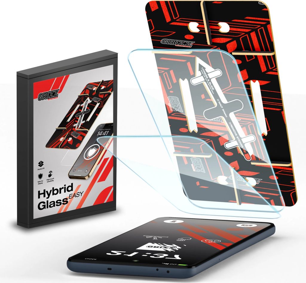 GrizzGlass HybridGlass Easy Motorola Moto G24 Power [2 PACK]