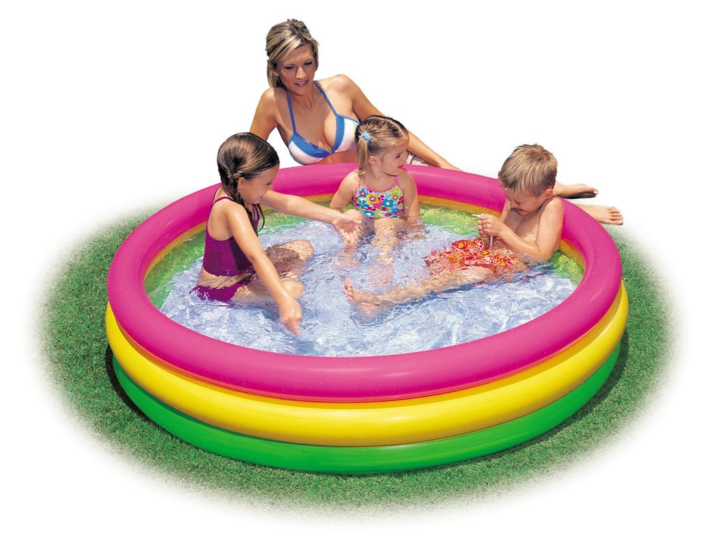 Pataugeoire gonflable 3 couleurs 114 x 25 cm INTEX 57412 Image du produit 