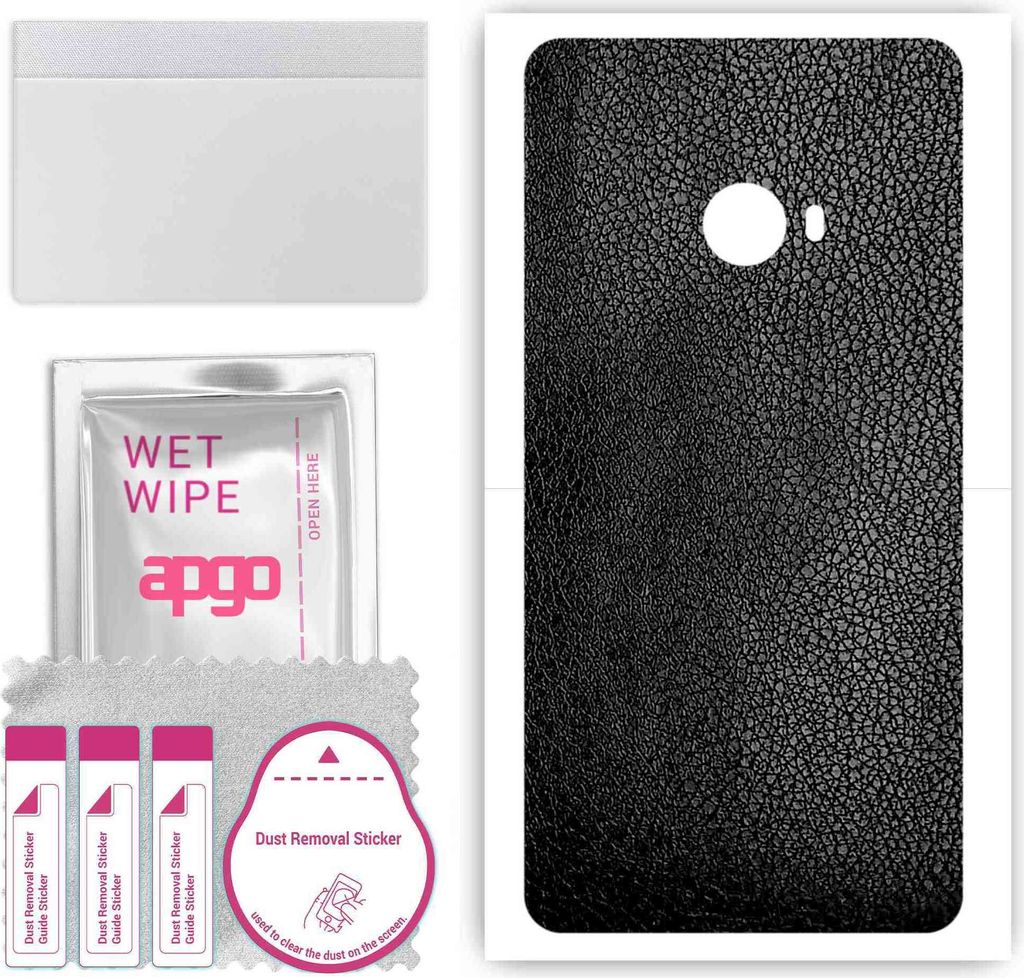 apgo Rückseite Schutzfolie, Skin, kompatibel mit Xiaomi Mi Note 2, Hinten Displayschutzfolie aus Vinylfolie, kratzfest, einfache Montage - Schwarz...