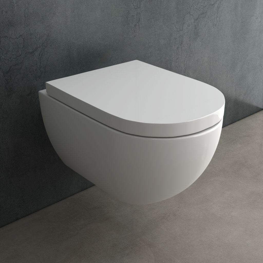 Alpenberger Hänge WC Spülrandlos Toilette | Keramik Wand WC Produktbild