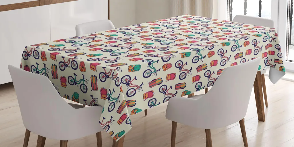 Tovaglia Abakuhaus Picnic 140x200 - Illustrazioni Bici Vintage