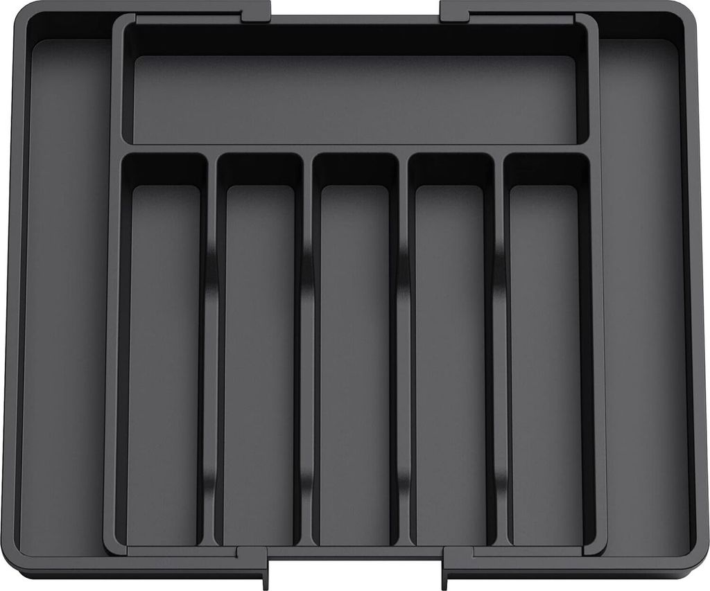 Besteckkasten Besteckeinsatz Schubladen aus Kunststoff, verstellbar von 33-57 cm