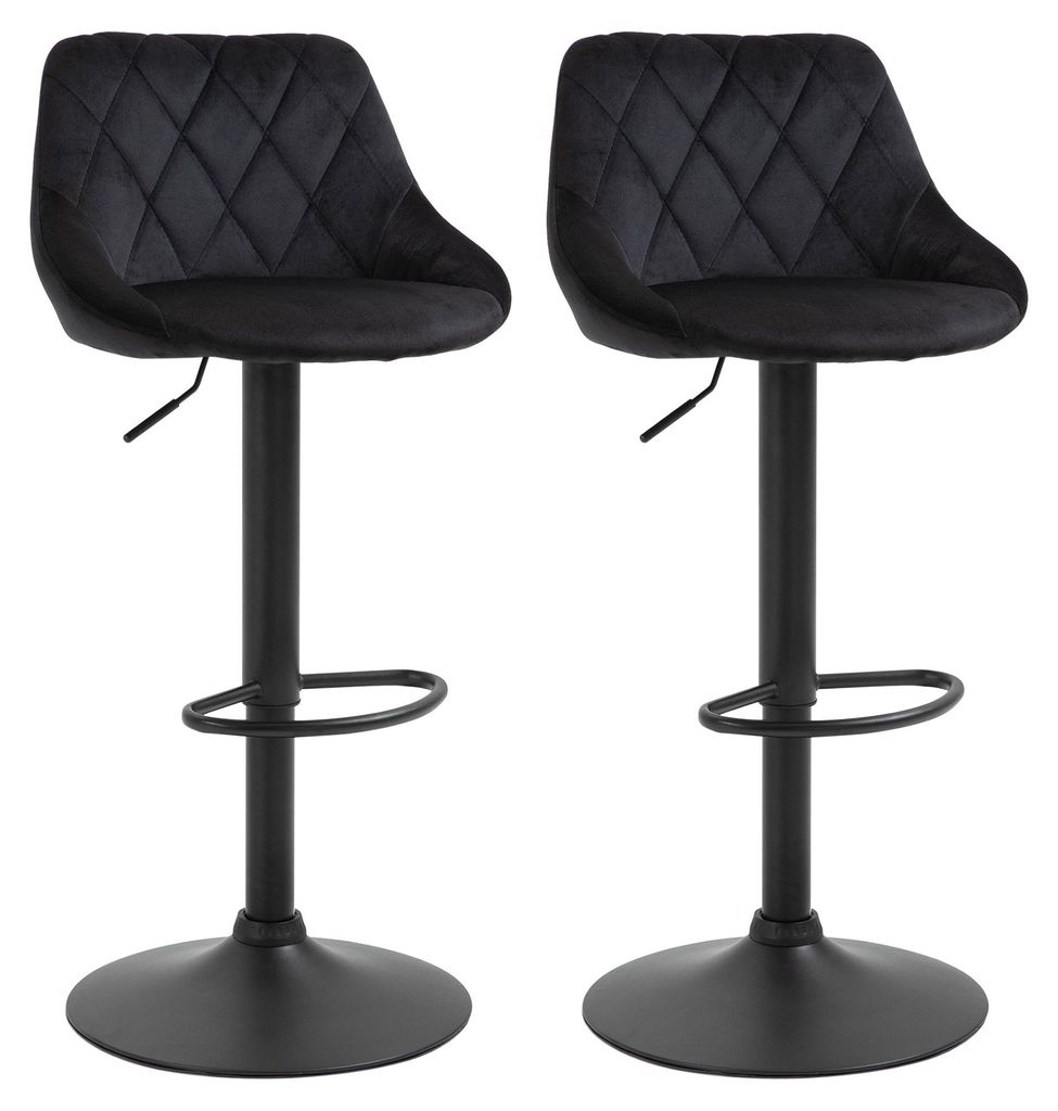 HOMCOM 2er-Set Barhocker, höhenverstellbarer Bistrohocker, Produktbild 