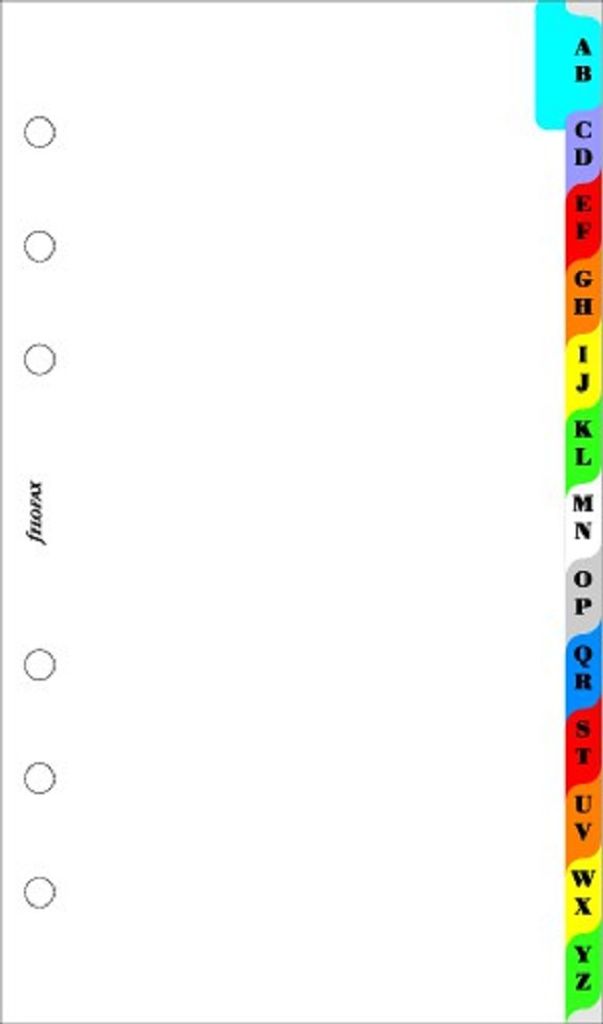FILOFAX PER REGISTER A-Z 2 Buc