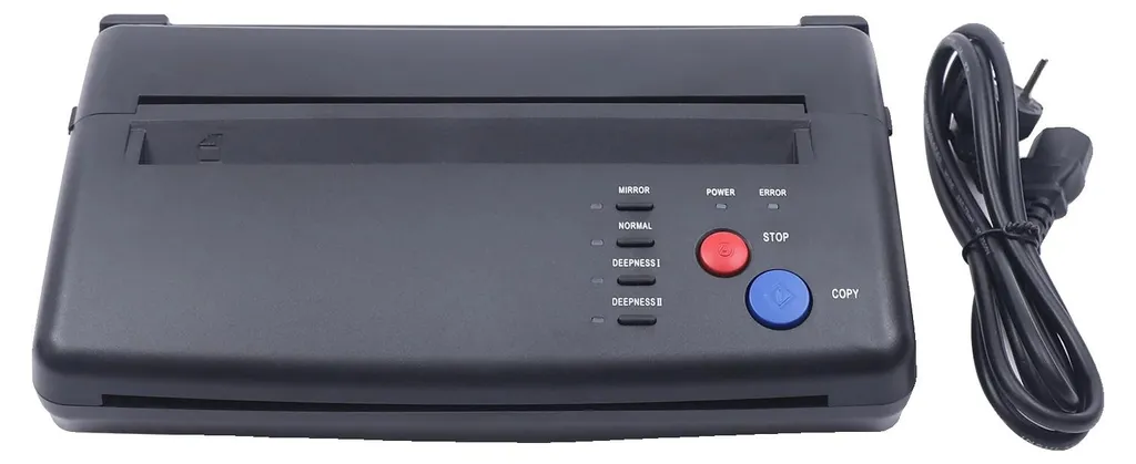 Copieur thermique de tatouage 220V transfert haute résolution noir