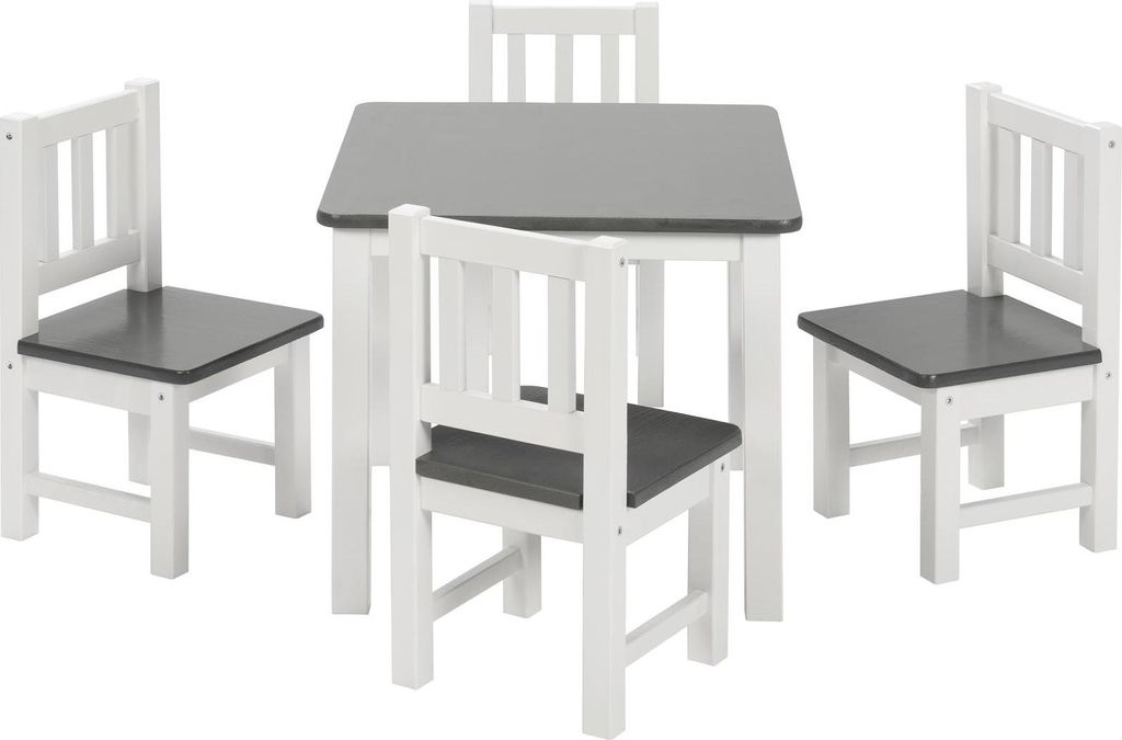 BOMI® Holzsitzgruppe mit 4 Stühlen aus Massiv Holz für Produktbild 