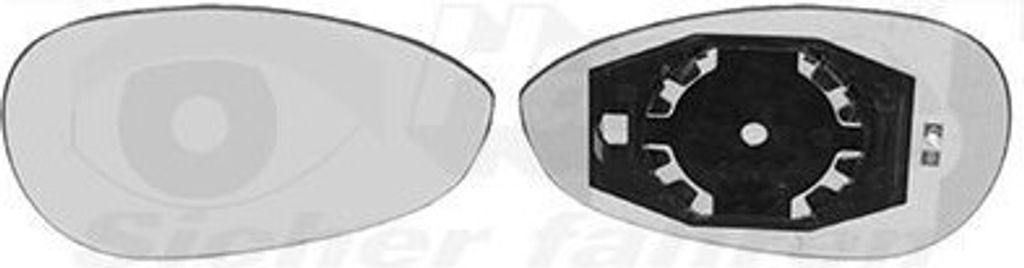 VAN WEZEL 1624838 - OE 71740497 Außenspiegelglas, rechts für Punto, 500 (312)