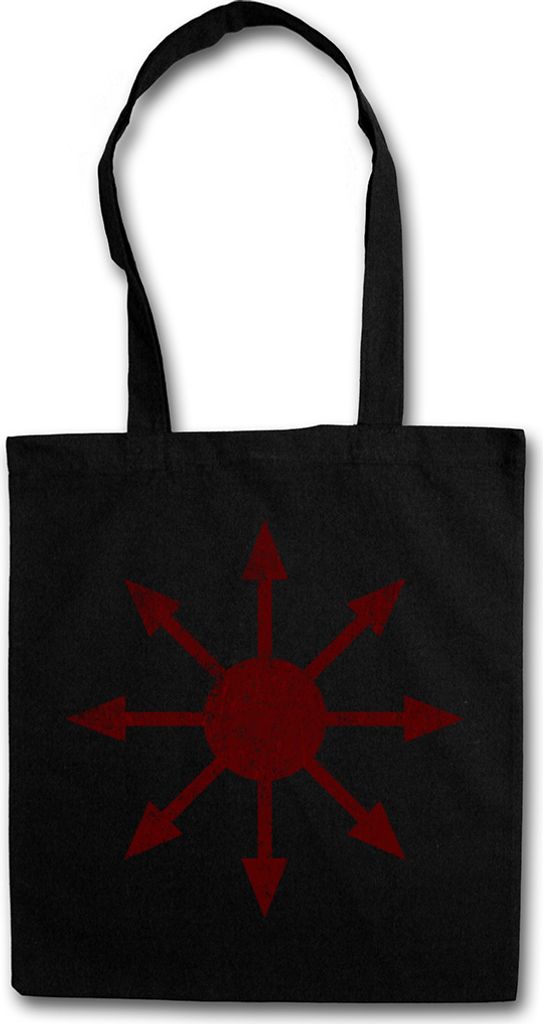 Urban Backwoods Chaos Vintage Symbol I, Stofftasche, Farbe: Schwarz