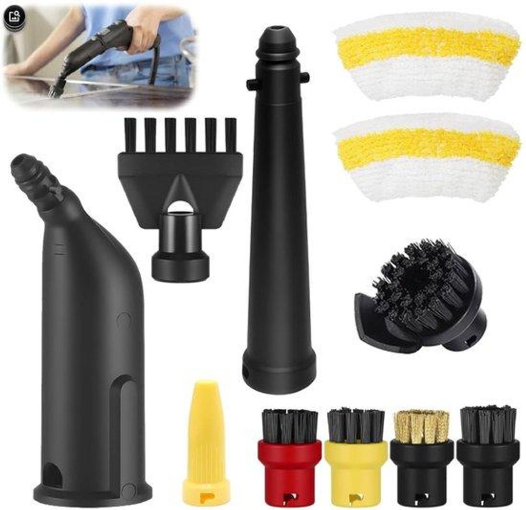 Für Staubsauger Karcher SC1 SC2 SC4 SC5 geeignet, Nylon-Kupfer-Bürsten-Accessoireset, 14 Zoll
