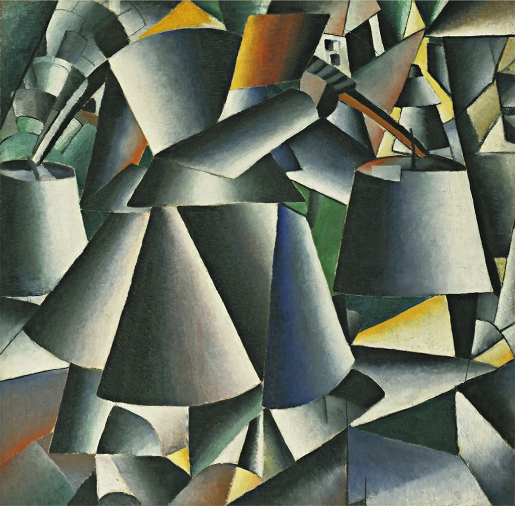 Legendarte - Kunstdruck auf Leinwand - Bäuerin Mit Eimern Ii - Kazimir Malevich - Wanddeko, Canvas cm. 60x60