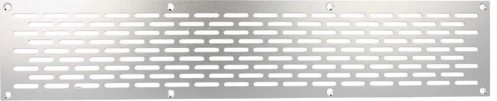 Aluminium Lochblech 400x80mm F1 Lüftungsgitter Lochung 20x3mm silber eloxiert