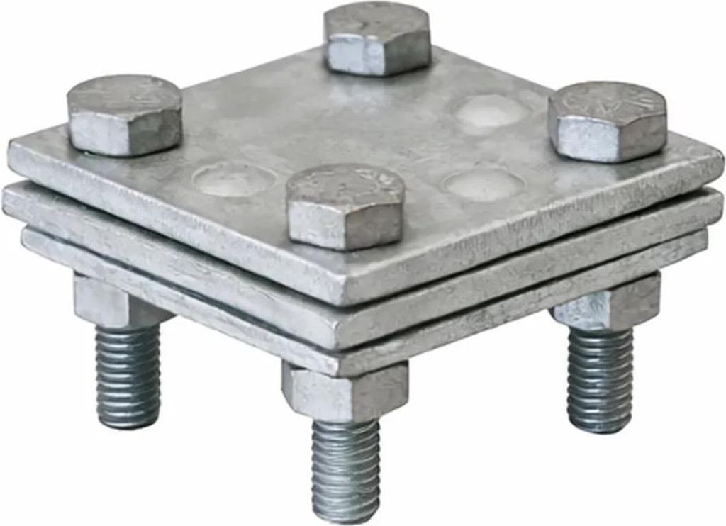 Obermoser Kreuzverbinder, Stahl, feuerverzinkt, 60x60, 3 mm, flach/flach/flach, 1 Stk.