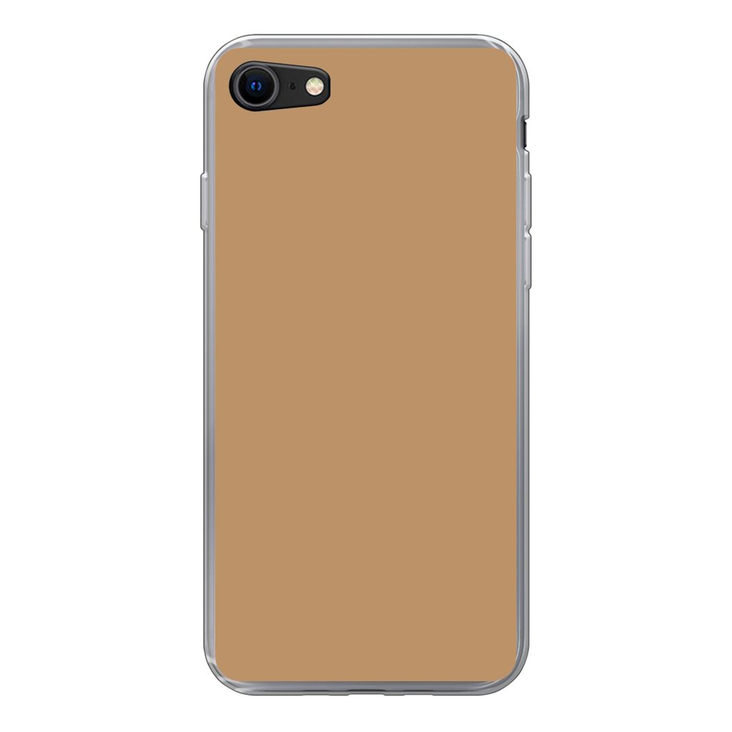 MuchoWow Handyhülle Schutzhülle Hülle für iPhone 8 Terrakotta - Licht - Palette Silikon Softcase Handy Hülle - Schutzhaube