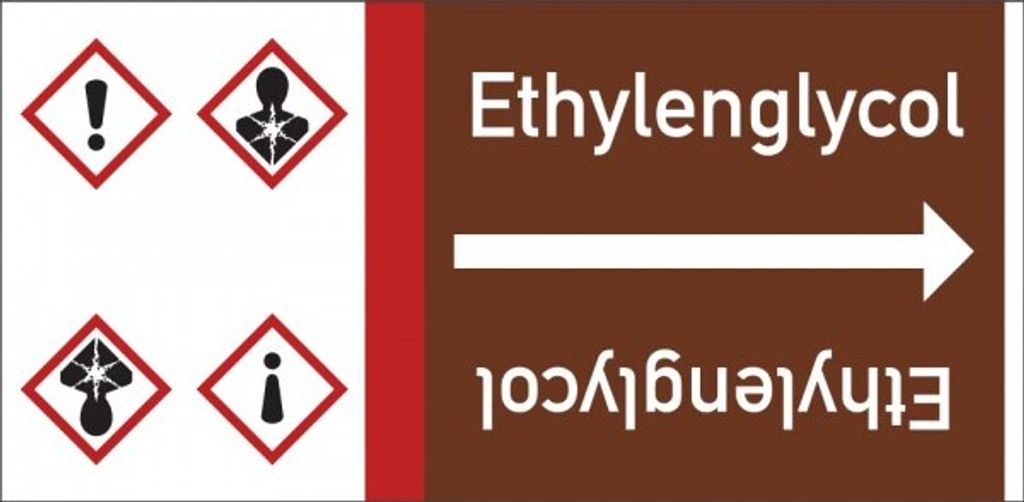 Dreifke® Aufkleber/Rohrleitungsband Ethylenglycol, DIN Produktbild 