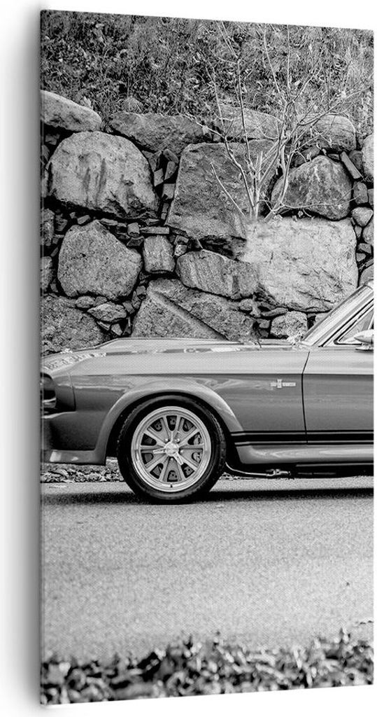Bild auf Leinwand - Leinwandbild - Einteilig - Auto Ford Mustang - 65x120cm - Wand Bild - Wanddeko - Wandbilder - Leinwanddruck - Bilder - Wanddeko...