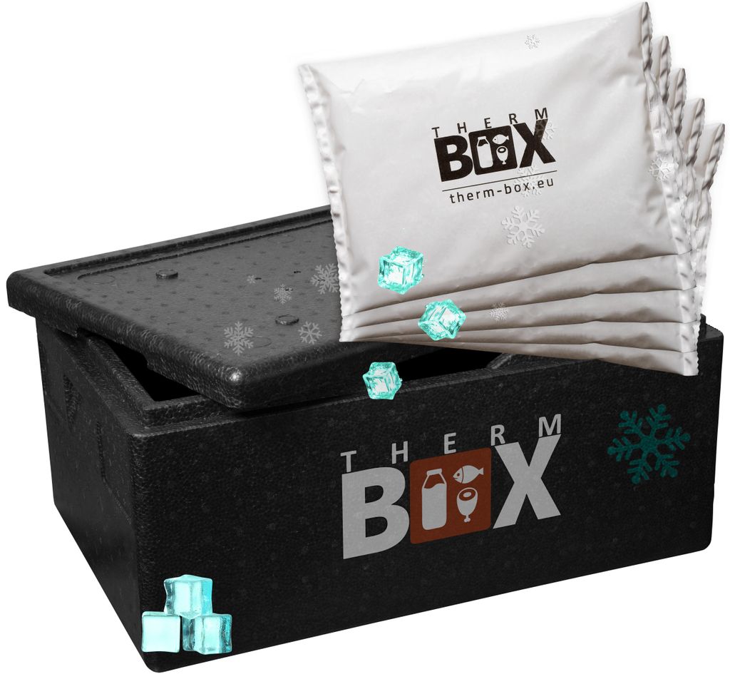 THERM BOX Profi Styroporbox Gastro GN mit 5x Kühlakku für Produktbild 