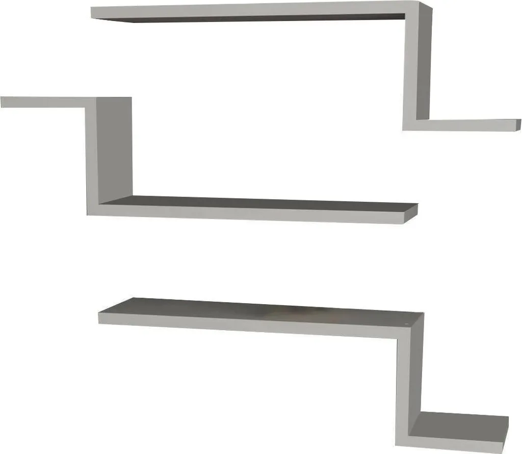 Étagère Murale en Bois Blanc Baku 56 cm pour Décoration Intérieure
