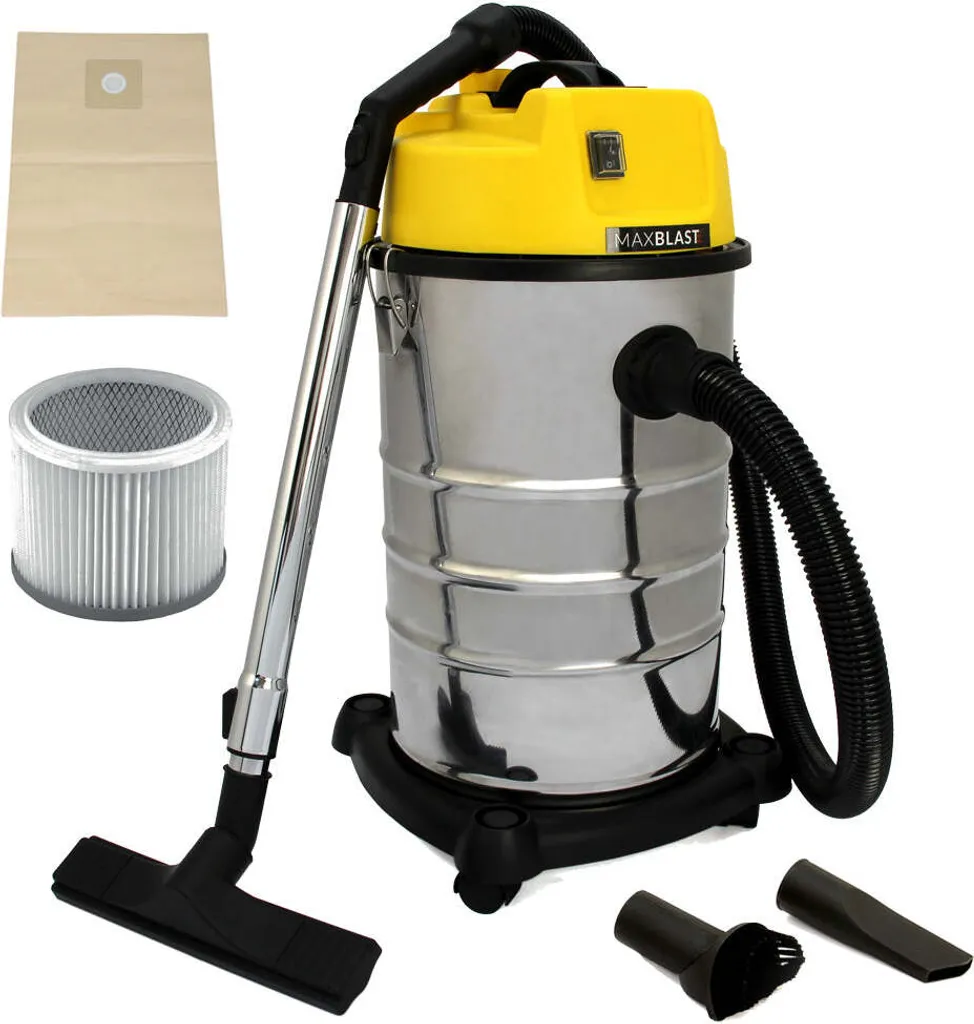 Aspirateur industriel multifonction 1400W pour eau, poussière et gravats