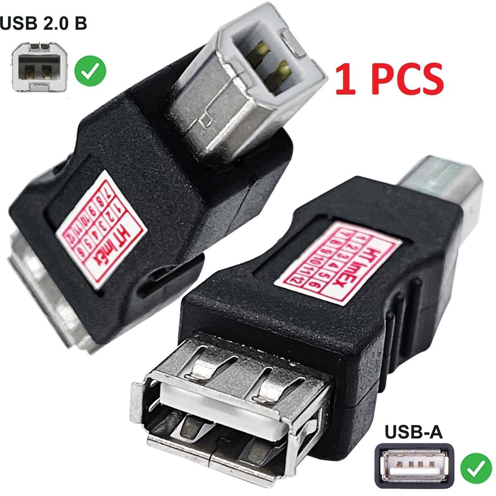 USB 2.0 Adapter Typ B Stecker zu Typ A Buchse Kabel in Produktbild 