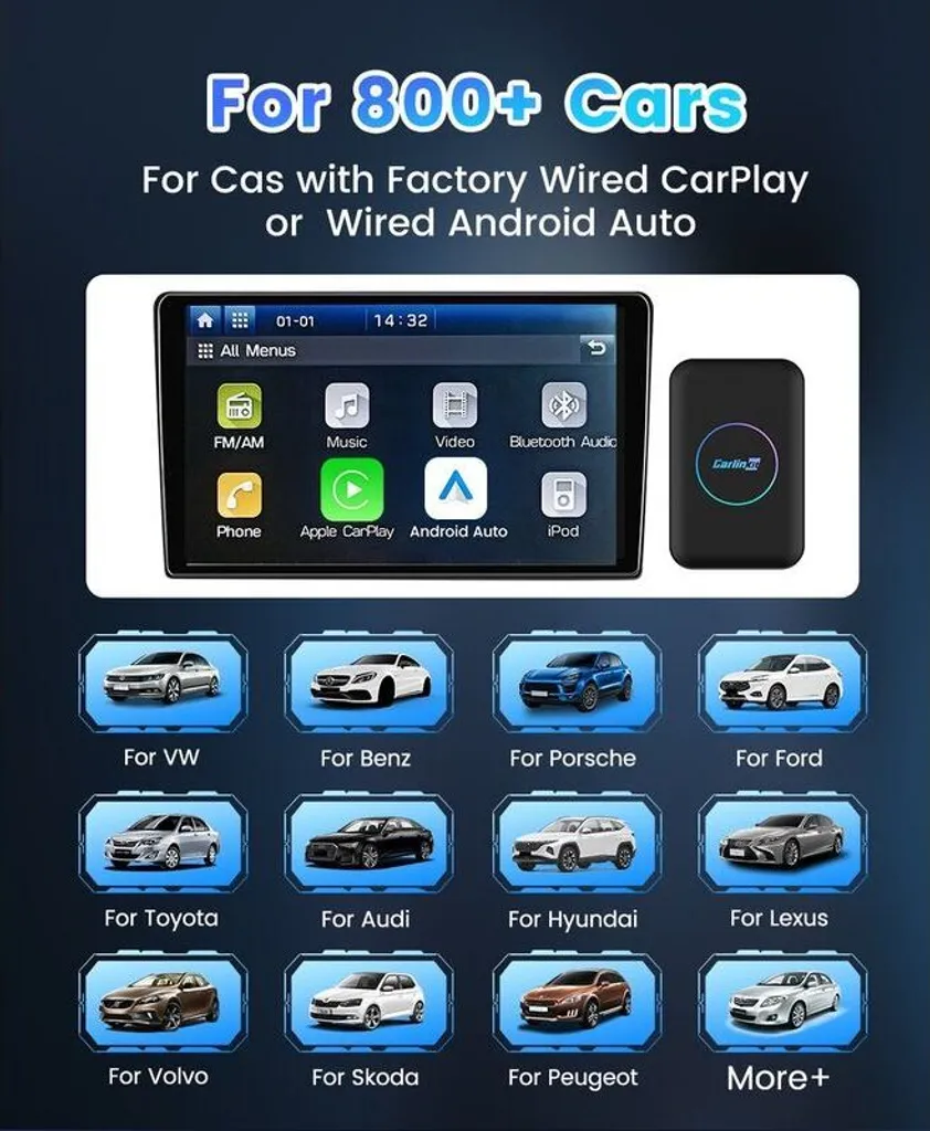 Solution Sans Fil Carlinkit TBOX LITE S pour Android Auto et CarPlay - 13