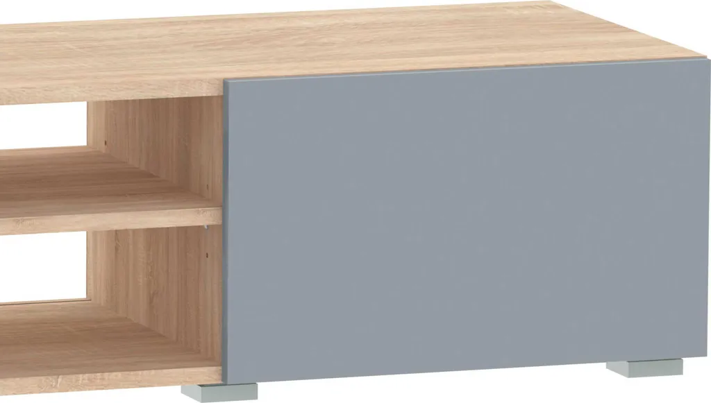 Mobile TV Industrial-Chic Rovere e Celeste 140cm | Stile Unico - 5