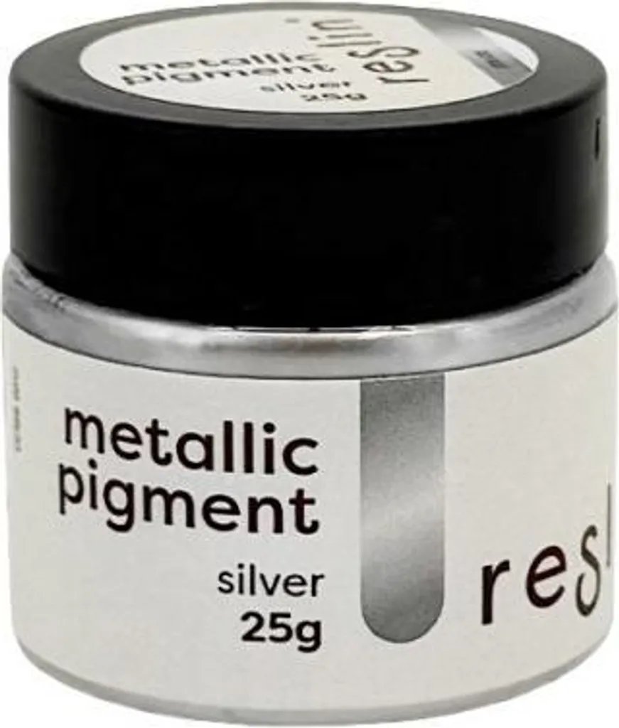 Poudre métallique argentée 8g Reslin pour activités manuelles et décoration