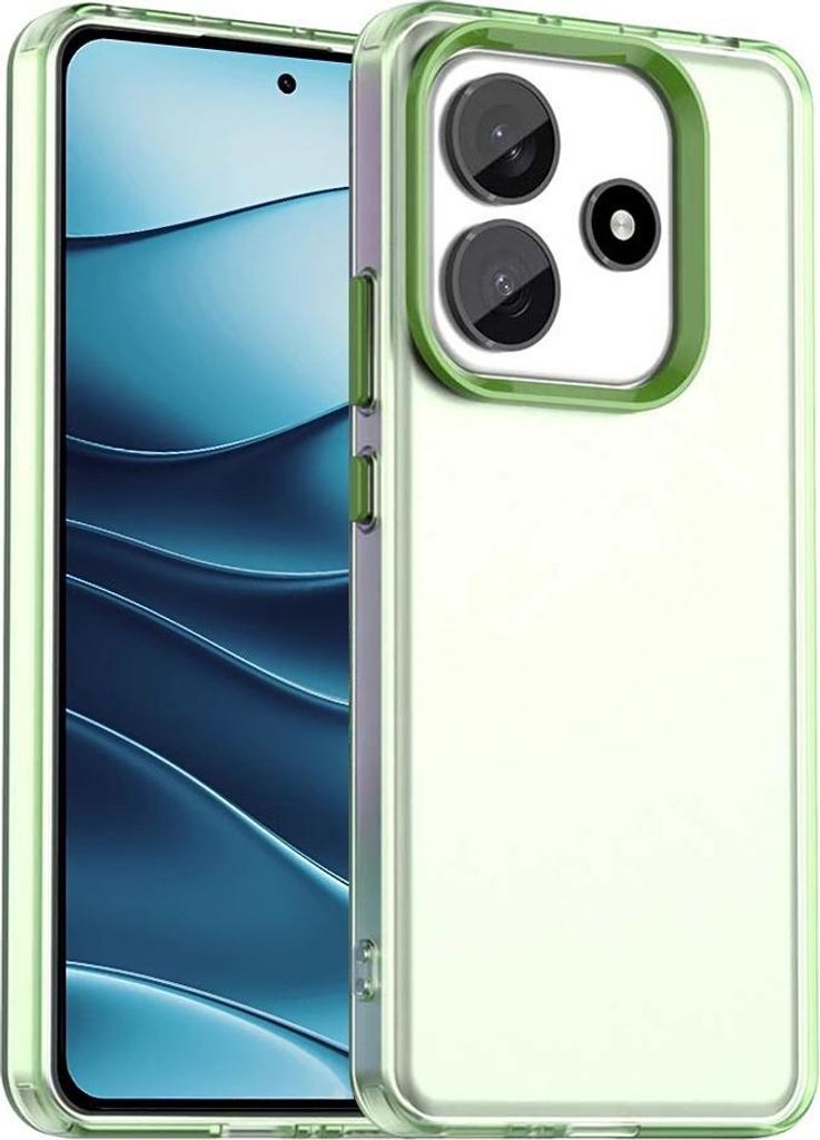 Hülle für Xiaomi Redmi Note 14 5G - Phonesta HardFrost Semi-Transparent Back Cover - Matt Grün