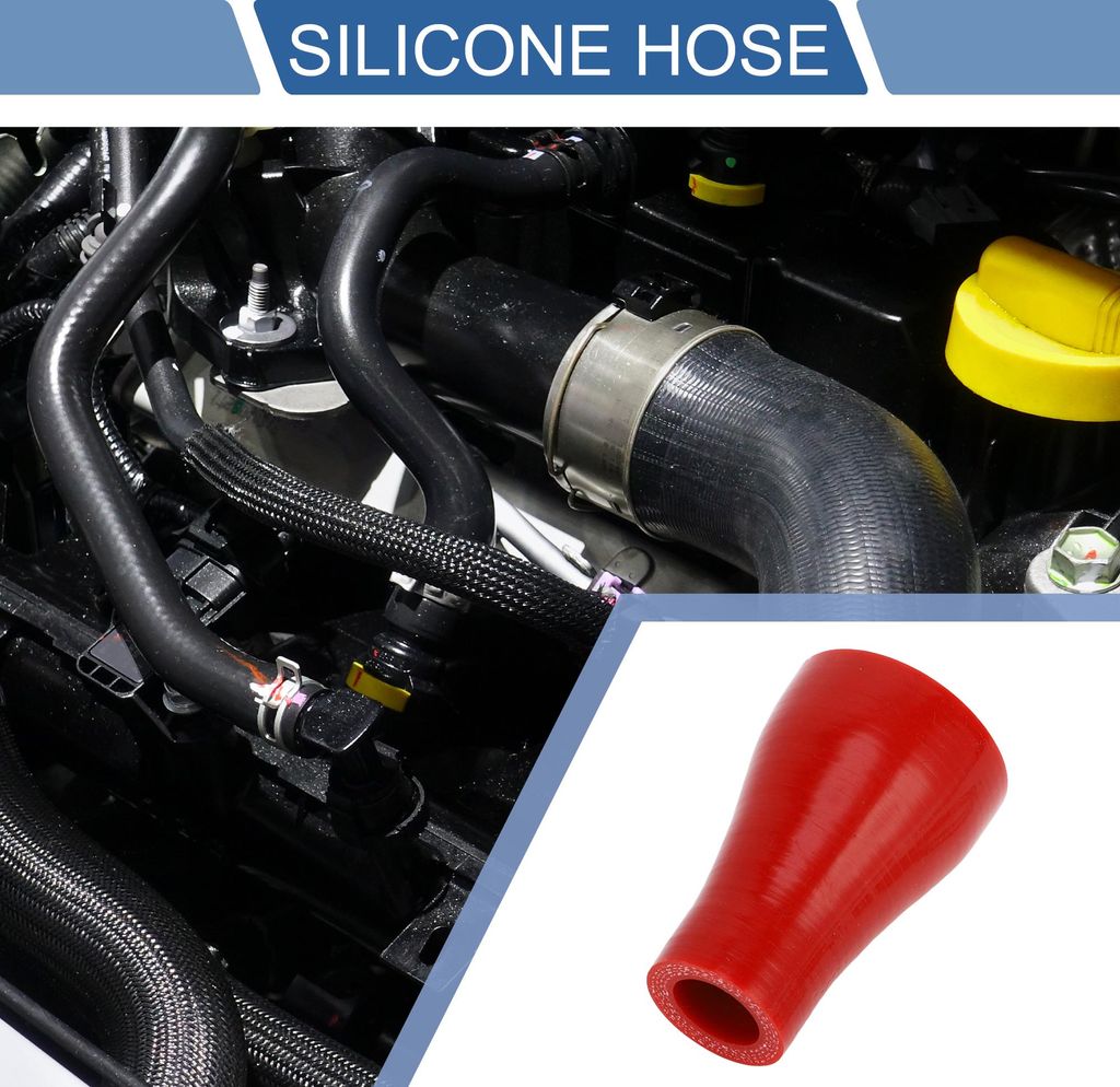 1 Stück 19-38mm/0,75"-1,50" ID 76mm/2,99" Länge 0 Grad Roter Autosilikonschlauch Kühlmittelschlauch Universal