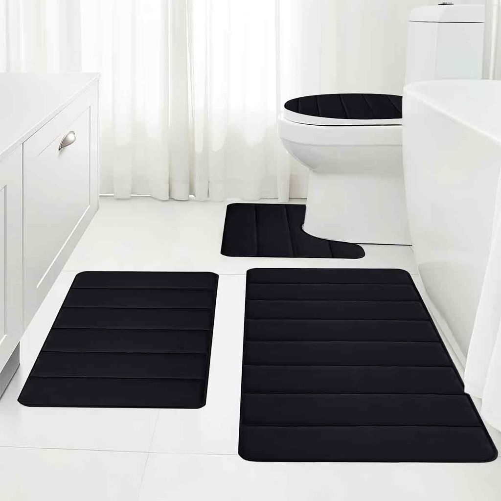 Badezimmer-Teppichset Memory-Schaum 4-teilig