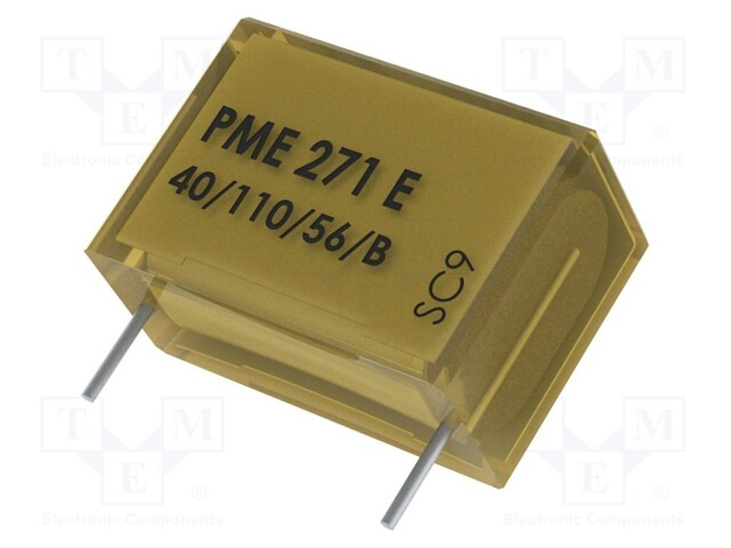 1x Kondensator: Papier 100nF 300VAC ±20% X1 Rastermaß: 20,3mm THT P71E610MR30 Pap