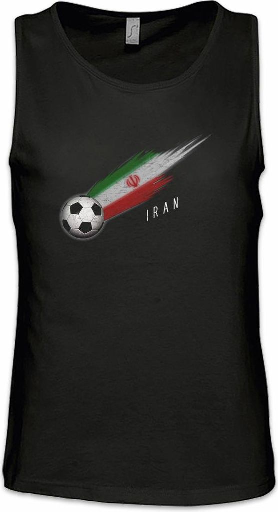 Urban Backwoods Iran Football Comet I, Ärmelloses T-Shirt, Farbe: Schwarz, Größe: 4XL