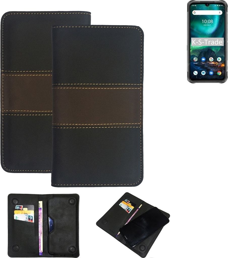 K-S-Trade Hülle Handyhülle kompatibel mit UMIDIGI Bison Schutzhülle Walletcase Bookstyle Tasche Schutz Case Handytasche Wallet Cover Kunstleder