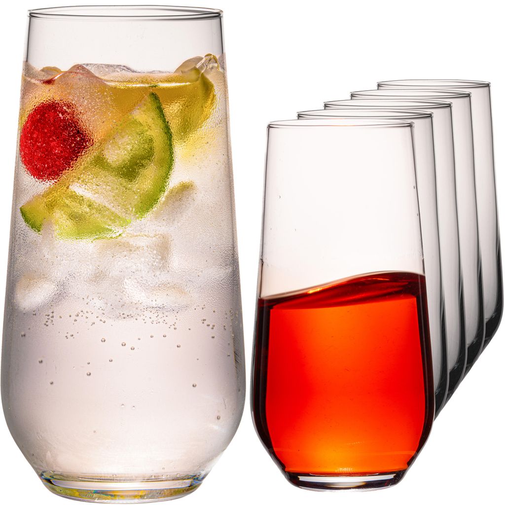 IMPERIAL Trinkgläser aus Glas 440ml (max. 520ml) Set 6-Teilig Getränkeglas Wassergläser Longdrinkgläser Cocktailgläser