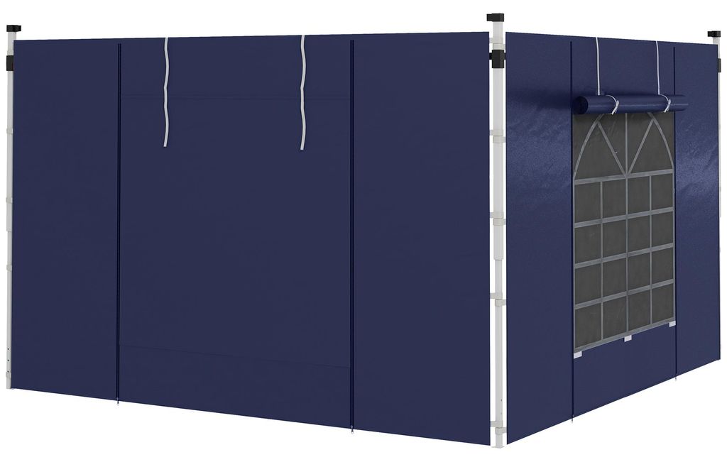Outsunny 2 boční stěny pro altán 3x3/3x6 m s oknem a Obrázek produktu 