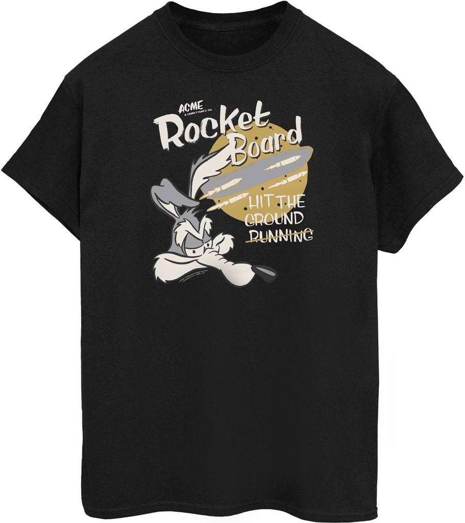 Looney Tunes - "Rocket Board" T-Shirt für Herren BI1188 (L) (Schwarz)