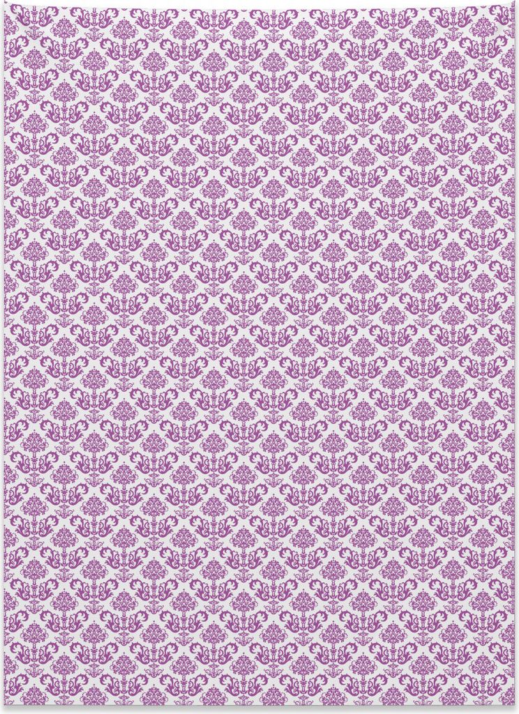 Abakuhaus Damast Wandteppich, Durchwachsene Curvy Stems aus Weiches Mikrofaser Stoff Kein Verblassen Klare Farben Waschbar, 110 x 150 cm, Lila und ...