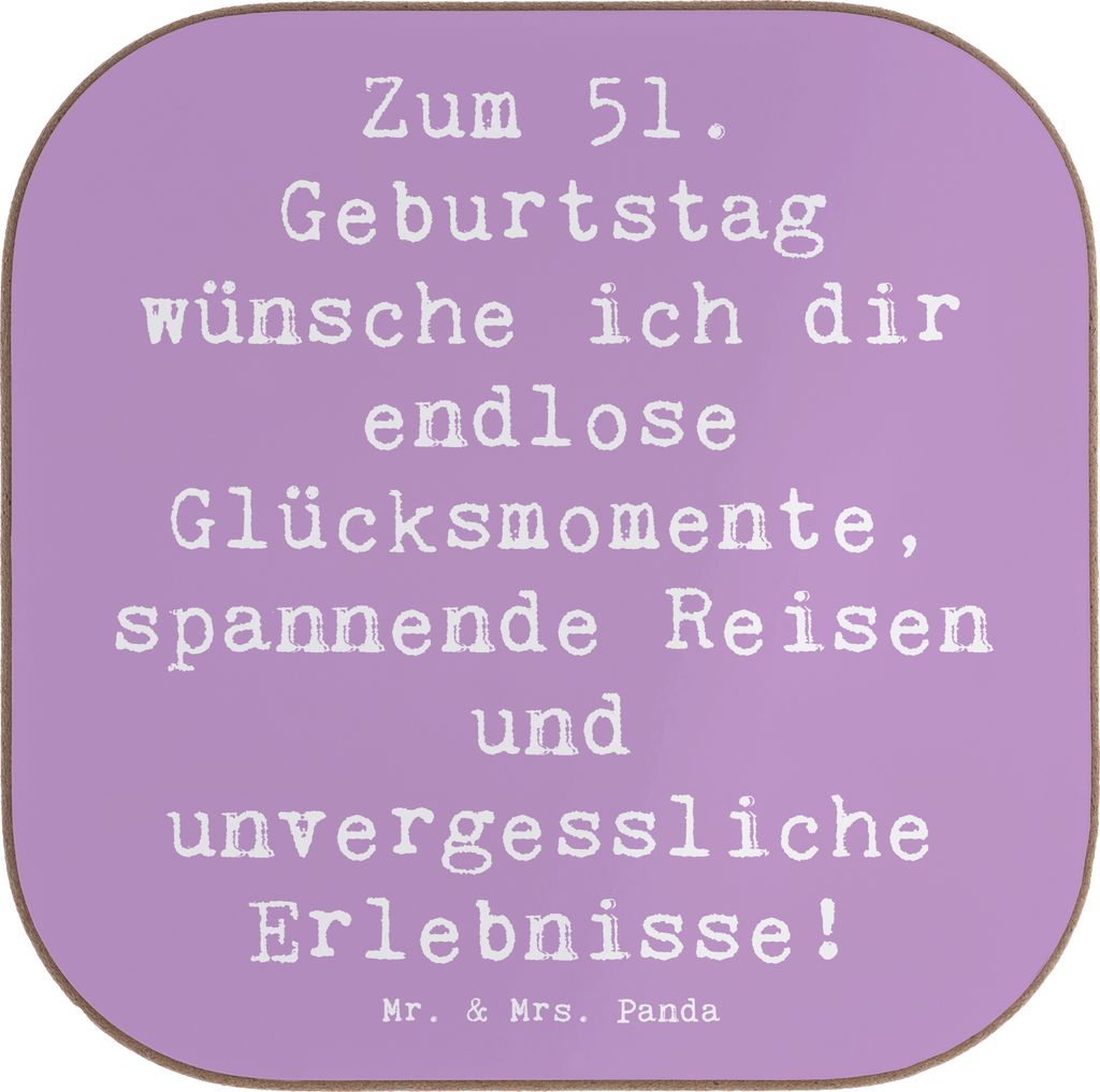 Mr. & Mrs. Panda Untersetzer für Gläser Spruch 51. Produktbild 