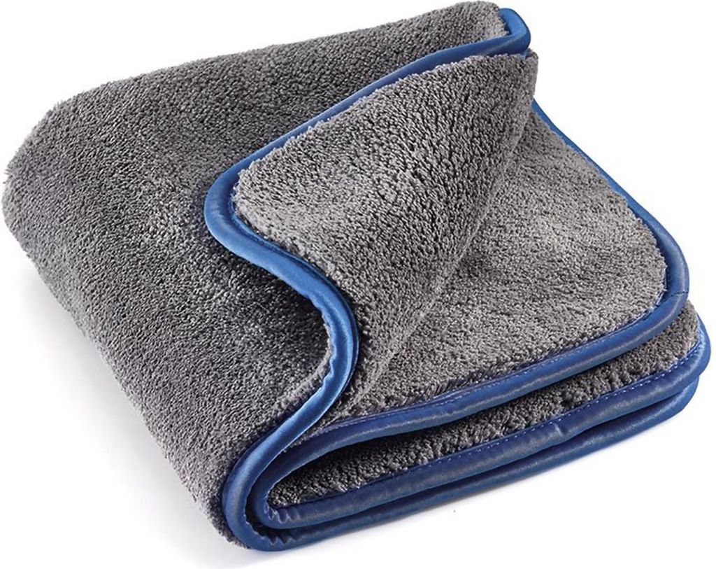 Mikrofaser MEGA Flausch plus grau/blau 40x40cm