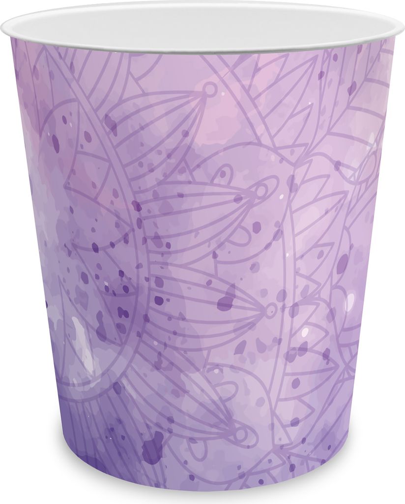 itenga Papierkorb - Motiv Mandala Wasserfarben - ca. 11 Liter