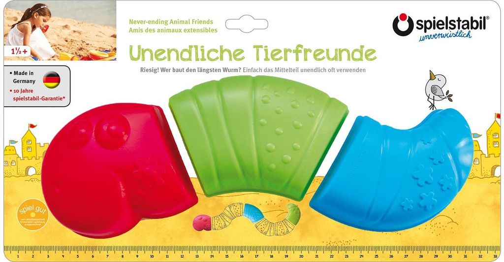 Spielstabil Unendliche Tierfreunde - Wurm Fashion 3-teilig