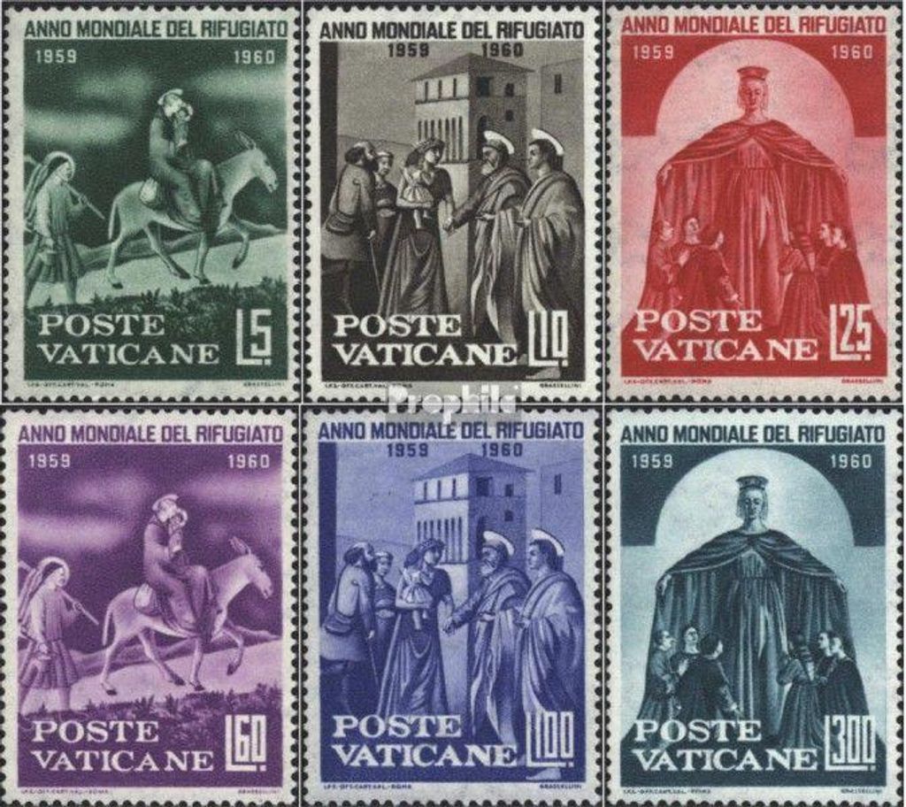 Briefmarken Vatikanstadt 1960 Mi 338-343 (kompl.Ausg.) Produktbild 