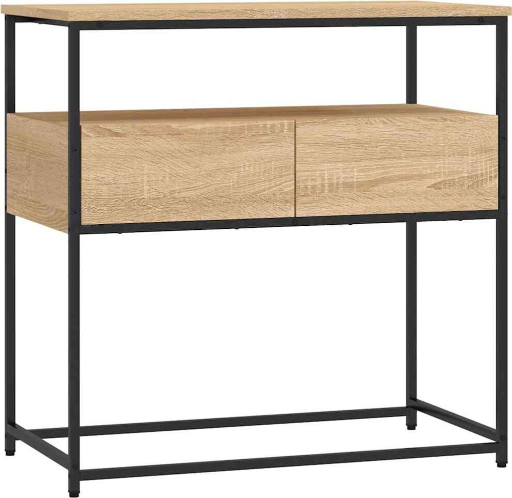 vidaXL Konzolový stolek Sonoma dub 75 x 40 x 75 cm materiál Obrázek produktu 