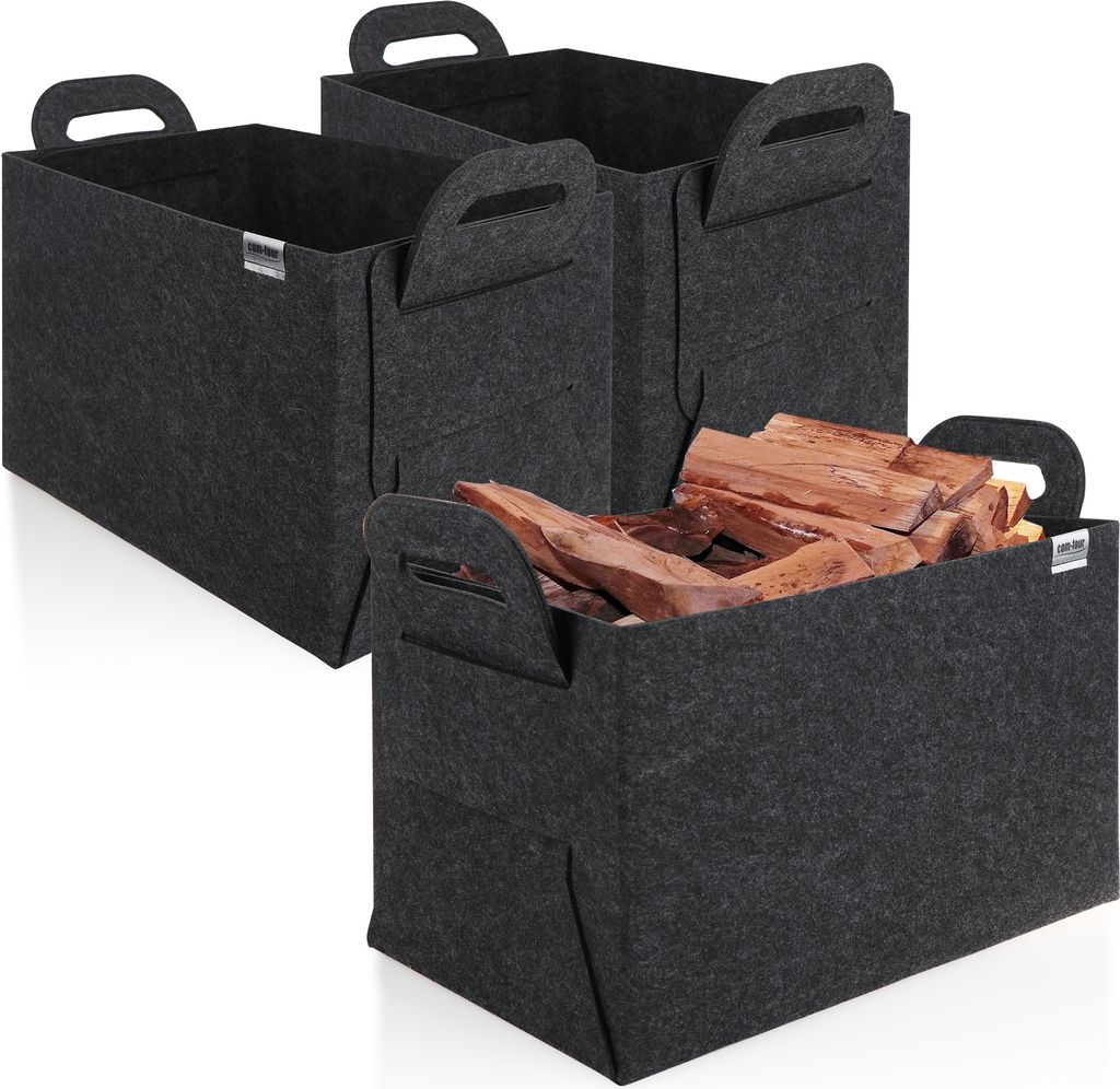 COM-FOUR® 3x Filz-Tasche XXL für den Einkauf - Produktbild 