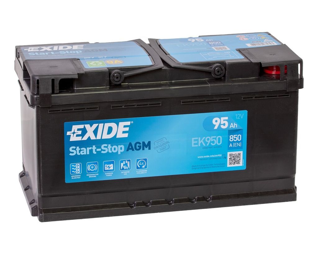 Exide EK950 Start-Stop AGM 12 V 95 Ah 850 A (IT) Immagine del prodotto 