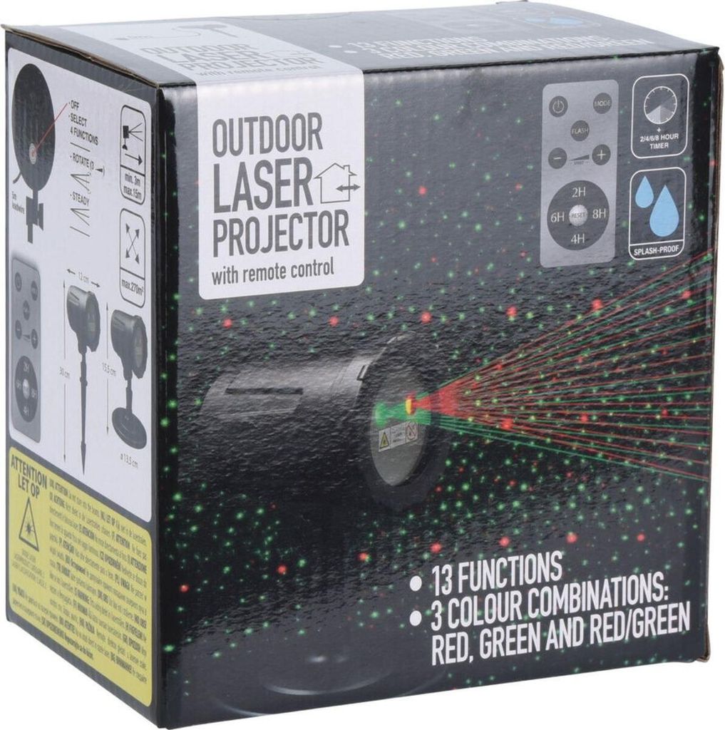 Laserprojektor mit 13 Funktionen und Fernbedienung Produktbild 